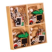 Christmas Decorations Cartoon Wooden Small Pendants Christmas Ornaments Tree Ornaments Courtesy Packaging