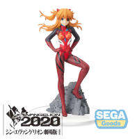 ของแท้ SEGA ได้รับอนุญาตอย่างเป็นทางการญี่ปุ่นอะนิเมะ Evangelion Shin Gekijo Ban EVA Asuka Langley Soryu เครื่่องต่อสู้สีแดงชุดรูปการกระทำของเล่นที่มีกล่องและฐานคอลเลกชัน28ซม