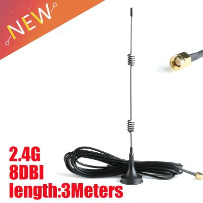 ✙ 8dbi WIFI Antenna 2.4G antenna RP SMA Male RG174 with Magnetic base for Router Camera Signal Booster
