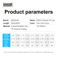 Kingdom สายตกปลา SSX9 300M 500M สาน Multifilament สายตกปลา8 1สาย PE ถัก Strong Stiff 15-65LB Pesca เหยื่อ Tackle