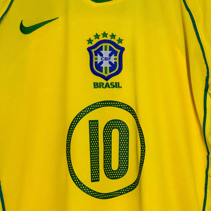 เสื้อกีฬาแขนสั้น-ลายทีมชาติฟุตบอล-brazil-ronaldor-dini-okaka-สีเหลือง-2004