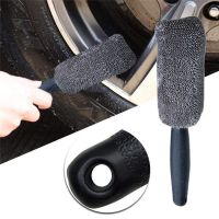 1pc Portable Microfiber Wheel Tire Rim Brush Auto Kofferbak Motorfiets Bike Autobanden Motor Wassen Handle Washing Cleaner