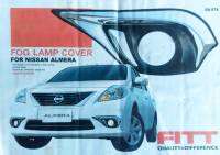 สินค้าขายล้างสต็อก ครอบไฟสปอตไลท์ ฝาครอบไฟสปอตไลท์ Nissan Almera2012ของFitt งานไทย สีโครเมี่ยม มาพร้อมกาว3Mแท้ ไม่หลุด ติดตั้งง่าย