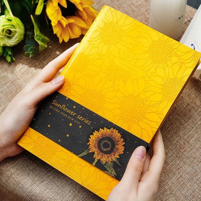 A5 Thickened Sunflower Cover Notepad Leather Soft Surface Simple Student Hand Account Notebook Business Office Meeting Supplies