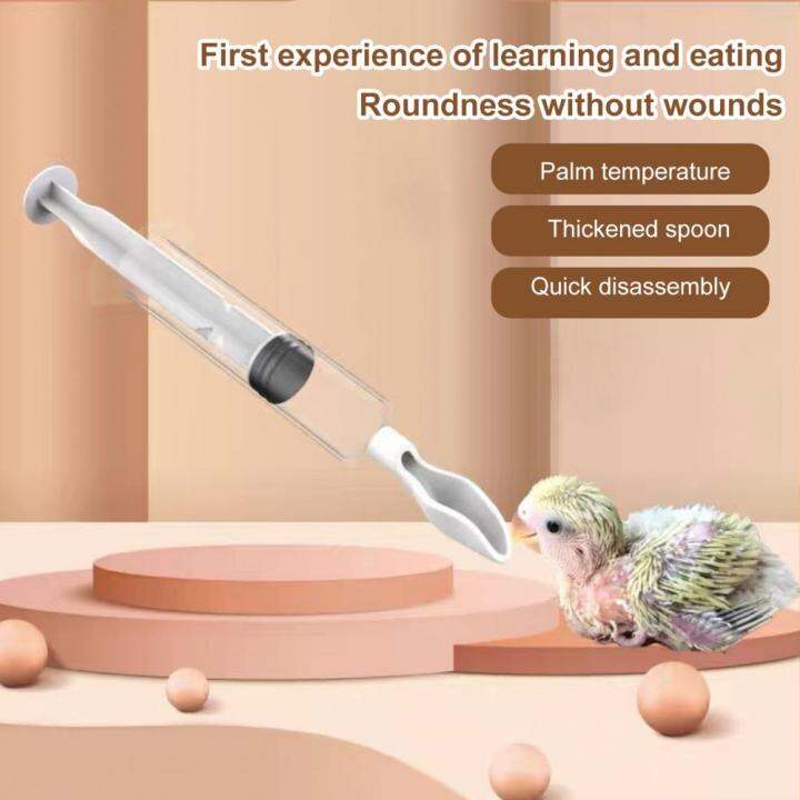 เข็มให้อาหารอาหาร1ชุด-bird-baby-feeder-พร้อม-scale-ที่ถอดออกได้-mini-ช้อนพลาสติก-gavage-tube-feeding-tool-สำหรับ-parrot-small