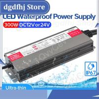 Dgdfhj Shop 300W LED Driver DC12V 24V IP67 Waterproof Lighting Transformers for Outdoor Lights Power Supply AC 175-265V 300W