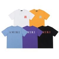 รุ่นสูง .2023. ฤดูร้อนรุ่นใหม่ Amiri พิมพ์ลายแบรนด์แฟชั่นแขนสั้นคู่รักมาตรฐานเล็ก T เสื้อ ขายส่งข้ามพรมแดน