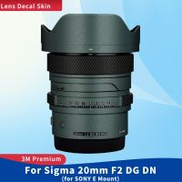 ฟิล์มห่อสติ๊กเกอร์ติดบนตัวเครื่องไวนิลสำหรับ Sigma 20มม. F2 DG DN สำหรับ SONY E Mount สติกเกอร์ติดป้องกันเลนส์กล้อง