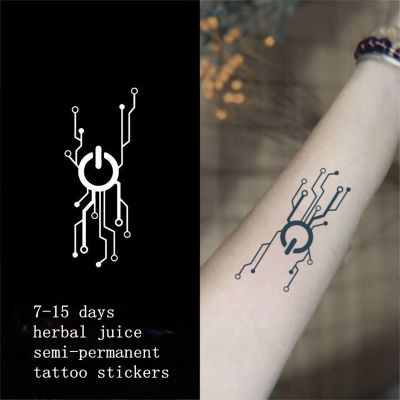 hot【DT】 One-click To Start Herbal Juice Stickers Boys Temporary Tatto Handsome Trend Technology