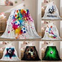 New Style Super Soft Soccer Blanket Lightweight Cozy 3D Printed Flannel Throw Blankets for Sport Fans Kids Adults Gifts for Bed Sofa Couch