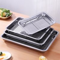 【CW】 Rectangular Storage Plates Oven Baking Tray Filter Pan Bakeware Wire Cooling Rack Utensils