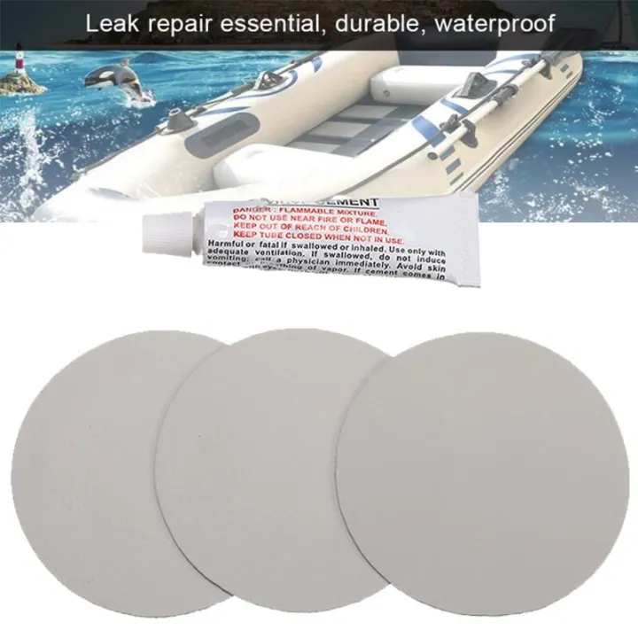 3Pcs Circular Air Bed Dinghies For Rubber Boat Raft Mattress Repair