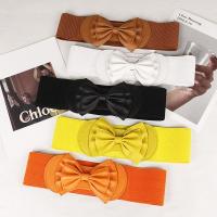 【YF】 Big Bow Waistband Elastic Wide Stretch Waist New Designer Belts Straps for Accessories