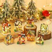 【ร้อน】2022DecorationResinHouse MerryDecorations สำหรับบ้านของขวัญคริสต์มาส Noel เครื่องประดับปีใหม่2023