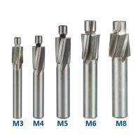 5-Piece Guide Slotted Countersunk Die M3-M8 Milling Cutter 4-Tooth High-Speed Steel Milling Cutter Set