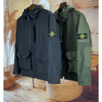 STONE ISLAND เสื้อแจ็กเก็ตกันลม มีฮู้ด ให้ความอบอุ่น แฟชั่นฤดูใบไม้ร่วง และฤดูหนาว สําหรับขี่รถจักรยานยนต์