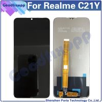 อะไหล่หน้าจอสำหรับ Realme C21Y RMX3261ชิ้นส่วนจอสัมผัสแอลซีดีของเครื่องแปลงดิจิทัล RMX3263