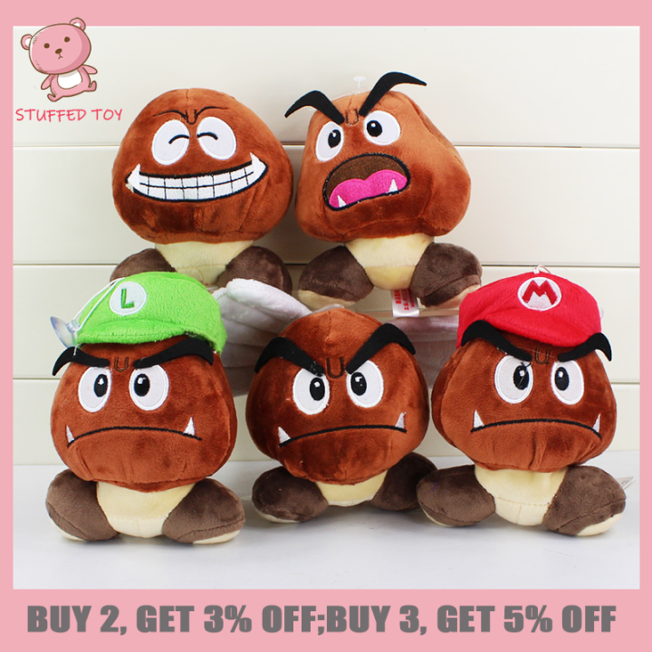 15Cmอะนิเมะการ์ตูนSuper Mario Bros 35ตุ๊กตาหนานุ่มGoomba Smileประหลาดใจ ...