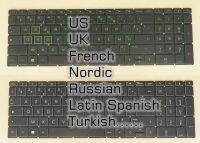 US UK French Nordic Russian Latin Spanish Turkish Keyboard for HP Pavilion Gaming 15-CX0000 15-DK000 15-EC000 16-A0000, Backlit