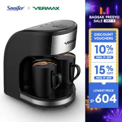 Sonifer SF3541 1050W 2-in-1 Drip Coffee Machine, 1200mL/10 Cups,  Ground/Beans Coffee Maker, Digital Display, Keep Warm 