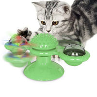 Windmill Ball Cat Kitten Teaser ของเล่นสัตว์เลี้ยงของเล่น Interactive Puzzle Training Turntable Whirling Toys Play Game Cat Supplies