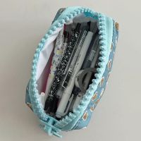 【DT】hot！ Pencil Case High Capacity Color Fashion Little Bear Stationery Box Storage Multi-occasion Application Smooth Blue