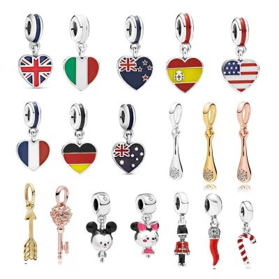 【cw】 Spain Flag Sterling Cupid 39;s Boy Pendant Girlfriend ！