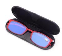 Thin Frame Portable Rectangular frames Tr90 reading glasses Men Women +aluminum magnetic case Folding Presbyopic Eyeglasse