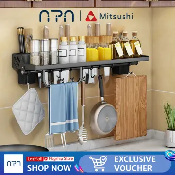 Kitchen Storage Shelf For Condiments And Utensils