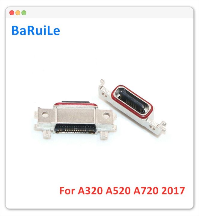 Baruile 10ชิ้นเครื่องชาร์จไมโคร A3 / A5/A7สายแพหัวต่อซัมซุง Galaxy A320 / A520 / A720 Usb Flex เต้ารับสำหรับชาร์จ