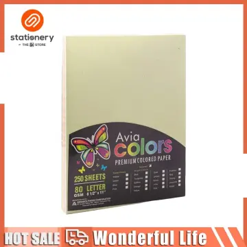 Pastel Colored Paper SHORT - 250 sheets per ream - assorted colors