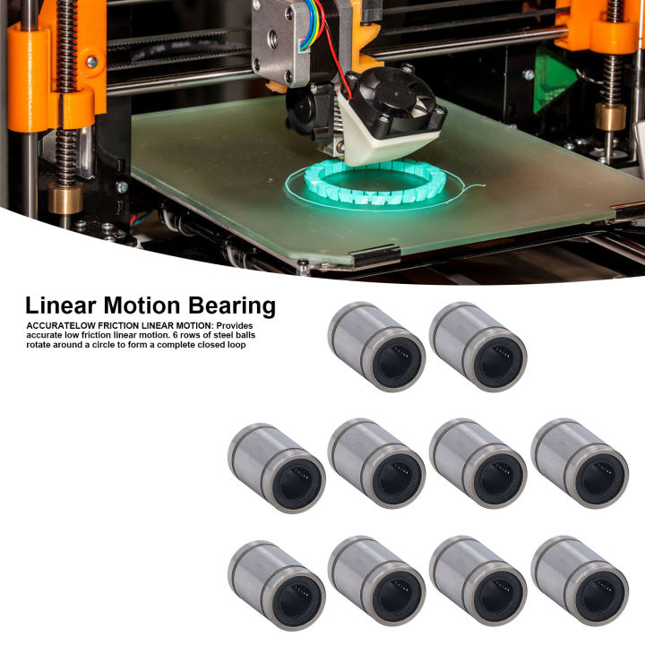 แบริ่ง-cnc-ง่ายต่อการรักษาแรงเสียดทานต่ำ-lm8uu-แบริ่งเคลื่อนที่เชิงเส้น-10-ชิ้นสำหรับเครื่องพิมพ์-3d-สำหรับแถบเลื่อนแกนแสง