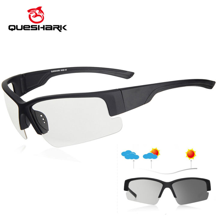 Queshark Professional Women Men Photochromic Cycling Glasses UV400