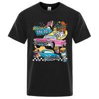 Rewind The 50S Car Life T Shirts Men Cotton Shirt Loose Breathable T Shirts Gildan