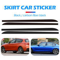 2Pcs สำหรับ BMW 1 3 4 5 6 Series F30 F35 F31รถ Decals ด้านข้างกระโปรง Sill Stripe Body สติกเกอร์สีดำ คาร์บอนไฟเบอร์สีดำ Auto Accessor