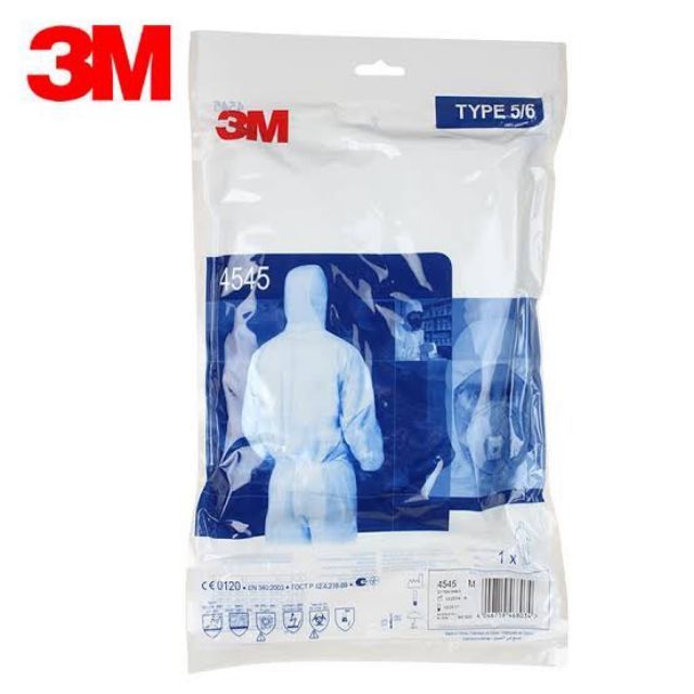 3m-4545-coverall-ชุดป้องกันสารเคมีและฝุ่นละออง-มีขนาด-m-l-ให้เลือก