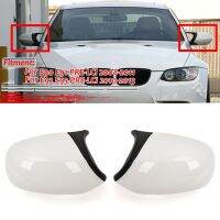 Gloss White M3 Style Rear View Mirror Cover Cap Replacement for BMW 3 Series E90 E91 E92 E93 LCI Facelifted 2010-2013