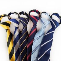 【cw】 Striped Ties Men Pre-tied Neckties 8cm Business Silk Tie Neck Wedding Bow Cravat !