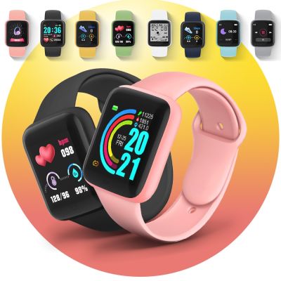 （A Decent035）D20SmartBluetoothTracker Macaron Smartwatch สำหรับผู้ชายผู้หญิง Blood PressureBracelet สำหรับ IOS Android