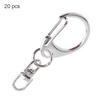 ∋ﺴ 20pcs Hanging Buckle Small D Buckle Classic Key Chain with Nickle Aluminum Alloy for Key Hooks Home Supplies