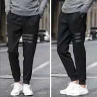 CODhan14416 Mens Camouflage Pants Trendy Casual Foot Pants Black M-5XL