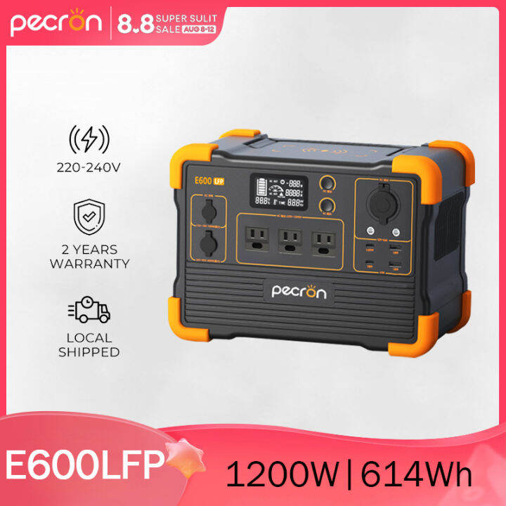 Pecron Mall E600LFP 614Wh/1200W LiFePO4 Battery 220-240V Portable Power ...