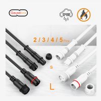 LED Connector With Cable 2/3/4/5 Pins Male Female Plug Socket Butt Joint Black/White Small/Large For Strip Light Waterproof