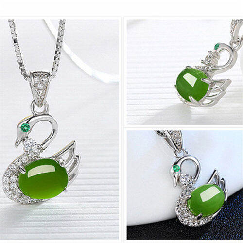 natural-hotan-jade-jasper-swan-pendant-925-silver-necklace-female-fashion-clavicle-chain-birthday-gift-for-girlfriend-d7zm