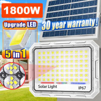 1800W ไฟโซล่าเซลล์ โซลาร์เซลล์ ไฟสปอร์ตไลท์ led กันน้ำ โซล่า Solar Light Outdoor ไฟพลังงานแสงอาทิตย์ ไฟแสงอาทิตย์ ไฟถนนโซล่าเซลล