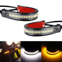 2pcs LED Motorcycle Turn Signal Light DRL Amber White Sequential Ring Fork Strip Lamp signal lamp 12V for Honda for Suzuki