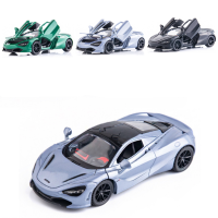 1:32 McLaren 720S Die-Cast ยานพาหนะรถโลหะผสมรุ่นเสียงและแสงรถลากรุ่นคอลเลกชันรถยนต์ของเล่น