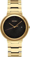 Seiko Mens Japanese Quartz Dress Watch with Stainless Steel Strap, Gold, 10 (Model: SUR488)