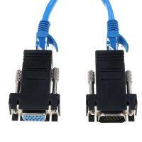 Adaptor VGA RJ45 ke VGA Extender pria KE LAN CAT5 CAT6 RJ45 jaringan kabel Ethernet wanita adaptor PC ekstra Switch Converter