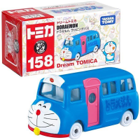 Takara Tomy Tomica Dream Tomica No.158โดราเอมอน50Th ครบรอบห่อรถบัสมินิรถป๊อปร้อนสำหรับโชว์รถโมเดลเหล็กของเล่น